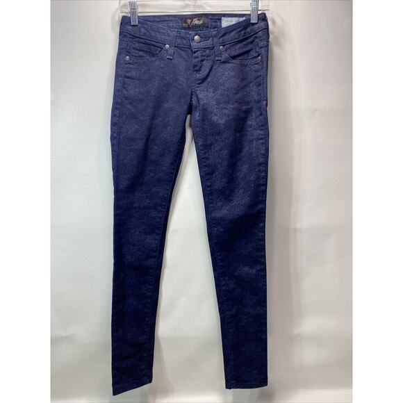 Guess Maxine Low Rise Jegging Skinny Fit Dark Blue Floral Women's Size 26x30 - Picture 7 of 10